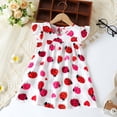 thumbnail image 2 of Gubotare Toddler Dresses Birthday Toddler Baby Girls' Dresses Kid Little Girls Summer Outfit Casual Cartoon Round Neck A-Line Beach Dresses 18 24 Months (Red,18-24 Months), 2 of 8