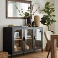 thumbnail image 3 of Bouclair 3-Door Black Wooden Buffet, 3 of 10