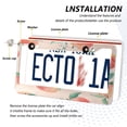 thumbnail image 3 of Aluminum License Plate Frame 2 Pack Car Exterior Accessory Car Tag Holder for Front Rear Plates Cars Decor Pale Pink Peach's Pattern, 3 of 7