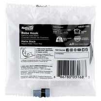 National Hardware 5060157 3.94 in. Medium Matte Black Metal Rope & Tarp Hook, 35 lbs - Pack of 2