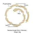thumbnail image 2 of FEEL STYLE Male Zircon Rock Thorns Cuban Chain Necklace for Men Women 15MM 20", 2 of 5