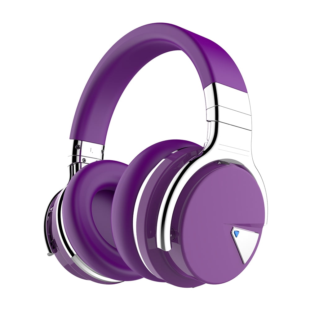 COWIN E7 Active Noise Cancelling Headphones Bluetooth Headphones with Mic Deep Bass Wireless Headphones Over Ear-Purple