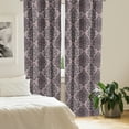 thumbnail image 3 of Ambesonne Traditional Window Curtains, Damask Black Motifs, Each 28" W x 84" L, Mauve Charcoal Grey, 3 of 5