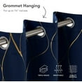 thumbnail image 2 of Deconovo Blackout Curtains Wave Foil Print Pattern, Navy Blue, 42W x 54L Inch, Thermal Insulated, Energy Saving Drapes for Bedroom, 2 Panels, 2 of 5