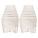 thumbnail image 1 of 2X Camino de Mesa de Macramé, Decoración de Mesa de Boda Boho, Estilo de Casa de Campo Vintage Y Comedor Bohemio, Blanco Beige, 1 of 5