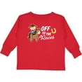 thumbnail image 3 of Inktastic Off to the Races with Cowboy on Horse Boys Long Sleeve Toddler T-Shirt, 3 of 5
