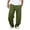 #0009-Army Green, variant on Qiyinn Man Fashion Casual Comfy Solid Color Loose Summer Drawstring Pockets Pants
