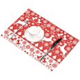 thumbnail image 3 of EREHome Noël Renne Rouge Set de Support de Plaque Set de 6, Tapis de Table Protecteur 12x18 Pouces, 3 of 5