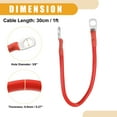 thumbnail image 4 of 1 Pcs 3/8" Lugs 1ft Cable Length Universal Battery Inverter Cable - Car 6 AWG Gauge Battery Cables Durable - Pure Copper Rubber Red, 4 of 7