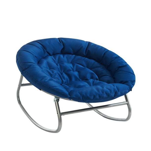 Urban Shop Rocking Saucer Chair, Navy Blue