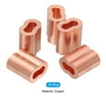 thumbnail image 3 of Uxcell 1/8"/ 3mm Wire Rope Loop Sleeve, 10 Pack Copper Double Ferrule Duplex Crimping Loop Sleeve, Golden, 3 of 5