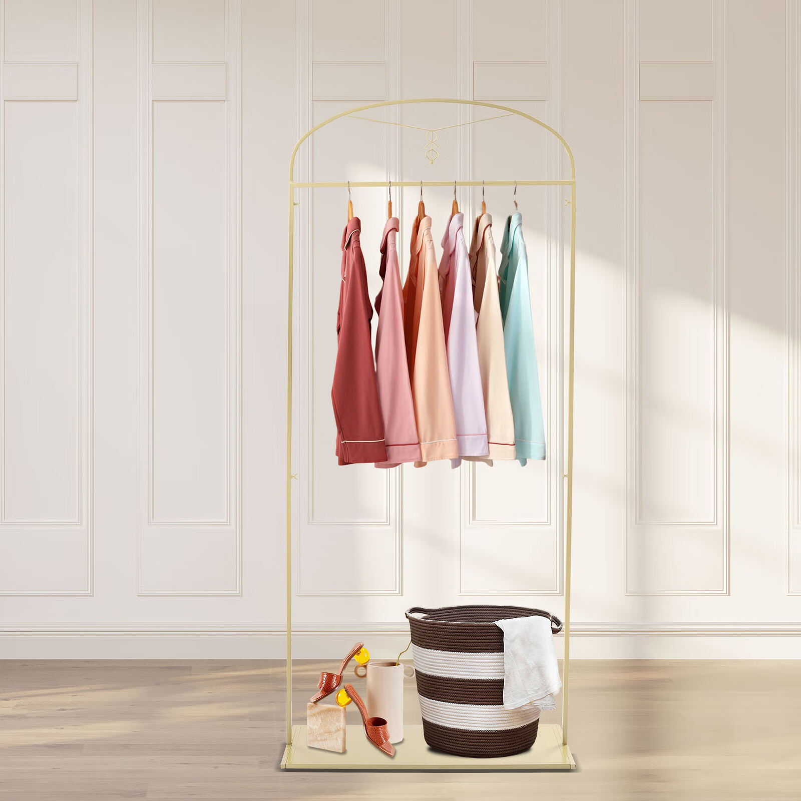 Wuzstar Gold Dress Display Stand Metal Garment Display Holder for