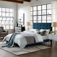thumbnail image 5 of Melanie Queen Tufted Button Upholstered Fabric Platform Bed - Azure, 5 of 5