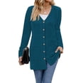 thumbnail image 3 of Fantaslook Fall Cardigan for Women Long Sleeve Open Front Cardigan Casual Button Down Coat with Pockets, 3 of 8