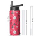 thumbnail image 5 of Christmas 18 oz Insulated Stainless Steel Water Bottle with Straw & Cleaning Brush , Leakproof, BPA-Free, 304 Stainless Steel, Wide Mouth, Travel Mug for Car, Gym, Office, 5 of 5