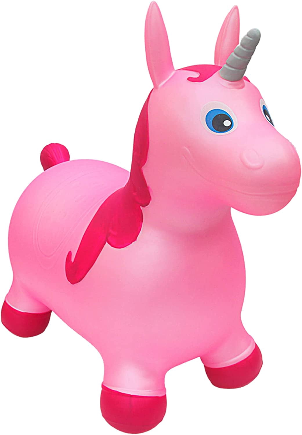 bintiva Children's Unicorn Hopper,with Free Foot Pump, Exercise Jumping Animal, Bouncy Horse Ride-on Toy, Fun Space Hopper for Core Strengthening