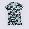 thumbnail image 2 of Ruyang Boys Girls Satin Shirts Set Classic Silk Short Sleeve Tshirt Bbutton Down Top Tees+Shorts Casual Summer Outfits, 2 of 4