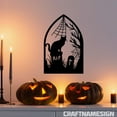 thumbnail image 2 of Craftnamesign Black Cat House Metal Sign Led Light, Halloween Sign, Halloween Decor, Halloween Gift, 2 of 5