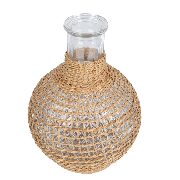 LEORX Round Vase Rattan Home Decoration for Family 1Pcs