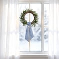 thumbnail image 4 of Gingham Wreath Sash, Scalloped Wavy Edge Ribbon Streamer for Front Door Decor, Modern Fabric Bow, 4 of 6