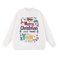 thumbnail image 4 of IROINNID Womens Christmas Print Sweater Pullover Long Sleeve Round Neck Casual Fashion Crewneck Blouse Tops for Holiday Party Daily Wear(White#1,4XL), 4 of 6