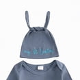 thumbnail image 4 of HCNTES Baby Boy Easter Outfits Complete My 1st Easter Bodysuit, Suspender Pants and Hat 3-Piece Set Baby Boy Easter Clothes, 4 of 6