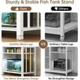 thumbnail image 5 of 55-75 Gallon Fish Tank Stand with Power Outlet & Adjustable Shelf, Heavy Duty Aquarium Stand with Cabinet Storage for Fish Tank, Turtle Tank, Reptile Terrarium, 1000LBS Capacity, White, 5 of 8