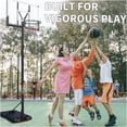 thumbnail image 7 of JERFIT 44" Portable Basketball Hoop System with Wheels, Height Adjustable 5.7-10ft, Outdoor/Indoor Goal with Polycarbonate Backboard, Stable Base for Sand/Water, 7 of 7