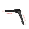 thumbnail image 4 of Uxcell Handle Adjustable Clamping Lever Threaded Push Button Ratchet Male Threaded Stud M16x63mm, 4 of 6