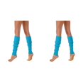 thumbnail image 1 of (2-Pack) Rinsvye 80S 90S Leg Warmers Cotton Sock for Women Neon Ribbed Thigh High Compression Socks Women Leg Socks Stylish Accessories Mens Socks Colorful Fluorescent Wool Knitted Stance Socks Sock, 1 of 4