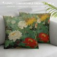 thumbnail image 3 of Nawypu Floral Throw Pillow Covers Green and White Chinoiserie Pillow Cover Purple Yellow Flower Farmhouse Pillowcase Square Cushion Cover for Bedroom Sofa Couch Home Decor, 3 of 5