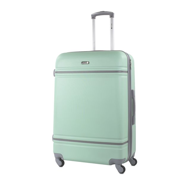 Varsity 28" Checked Hardside Spinner Luggage, Mint/Grey