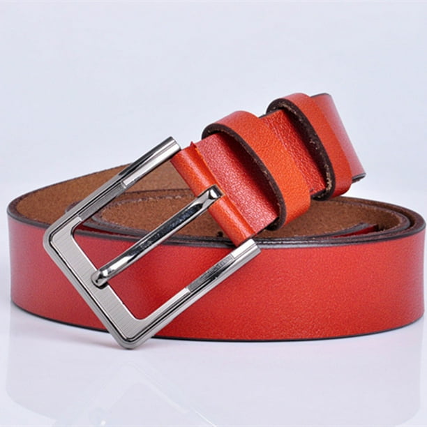 SHAR A neutral orange leather belt, faux leather belt, faux leather ...