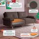 thumbnail image 2 of Sofá Cama Makora Yarvis Chocolate Lino 3 Posiciones con Soft Foam Reclinable, 2 of 8
