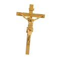 thumbnail image 4 of Crucifijo de pared, Jesús, coleccionable, cruces católicas colgantes de resina para oficina y Marrón, 4 of 9