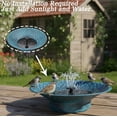 thumbnail image 6 of 12.6" Bird Baths for Outdoors, Bird Bath Fountains Solar Power, Hummingbird Bath Fountain, Solar Bird Bath Fountain for Garden Patio Decor(Blue), 6 of 7