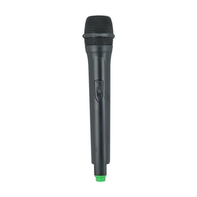 QualitChoice Microphone Artificiel Portatif à Main pour Enfants, Diffusion en Direct, Scène, Performance, Simulation Portable, Faux Micro, Accessoires, Jouet, Festival, Grand Tube, Noir, 1 Ensemble