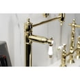 thumbnail image 4 of Kingston Brass KS3702BPL Bel-Air Deck Mount Pot Filler Faucet, Polished Brass, 4 of 8
