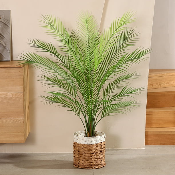 4 ft Artificial Palm Plants in Basket Fake Plants Artificial Paradise