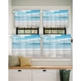 thumbnail image 2 of Beach Ocean Waves Short Blackout Curtains 24 Inch Long Sky Cloud Scenery Shore Coastal Rod Pocket Kitchen Curtains, 2 Panels Thermal Insulated Room Darkening Drapes for Bedroom, 30"W x 24"L, 2 of 5