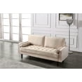 thumbnail image 4 of Uspridefurniture Hazen 2Pcs Velvet Living Room Set, Sofa Loveseat,Beige, 4 of 7