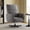 Gray, variant on Resenkose Electric Power Swivel Recliner Chair, Velvet Upholstered Accent Chair with USB Type-C Charging, 360° Swivel Lounge Chair for Living Room, Home Office, Yellow