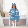 thumbnail image 7 of joogoo Wearable Blanket Hoodie for Kids Cute Sharks Cartoon Flannel Oversized Sweatshirt 3-14 Years S, 7 of 7