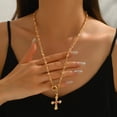 thumbnail image 4 of NICKSUN Lariat Gold Necklace for Women Dainty Long 14K Gold Plated Y-Shaped Choker Necklace Trendy Simple Layered Necklaces Jewelry for Women Gift, 4 of 11