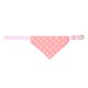 thumbnail image 1 of Pañuelo triangular para mascotas con diseño de estampado, bufanda ajustable con cuello triangular para perro con correa de cuero de PU para perro gato rosa S, 1 of 5