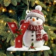 thumbnail image 6 of Honeeladyy Christmas Monogram Letters Ornaments Snowman Alphabet Pendant with Snowflake Pattern A to Z 26 Letters Hanging Decoration for Christmas Tree DIY Craft (Y), 6 of 6