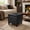 Black With Red-brown Leg, variant on AOEIUY 17.7" Square Ottoman with Storage Leather Ottoman with Wheels | Rolling Footrest Accent Storage Ottomans for Living Room Bedroom Entryway, Space Saving Hassock, Vintage Golden Brown