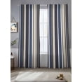 thumbnail image 2 of Colored Stripes Sheer Curtains 84 Inch Length 2 Panels Set, Blue Black White Brown Abstract Lines Voile Window Treatment Rod Pocket Curtains Sheers Drapes for Bedroom/Living Room/Kitchen 52"x84"x2, 2 of 7