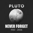 thumbnail image 4 of Novelty Genius "Pluto, Never Forget" Funny Graphic Tee, Midweight Cotton T-Shirt, Mens/Womens Fits, 4 of 5