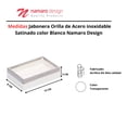 thumbnail image 3 of Jabonera Acero Inoxidable Pvc Blanco Namaro Design BA-423218, 3 of 4